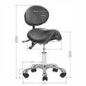 Taburet kosmetisk GIOVANNI 1025 sort