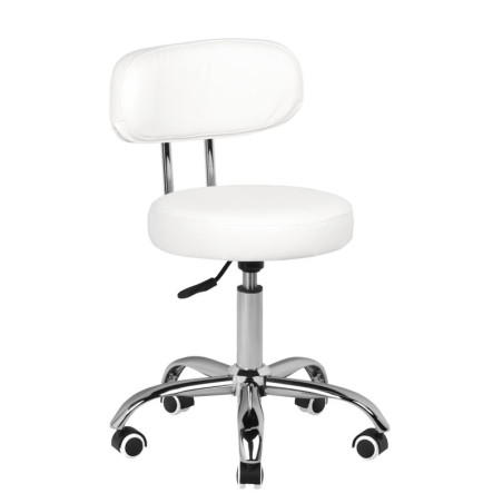 Sgabello cosmetico per pedicure A-007 bianco
