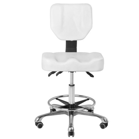 Sgabello cosmetico A-4299 bianco