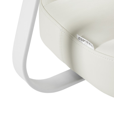 Taburete AZZURRO 156-F cosmético blanco con relevos