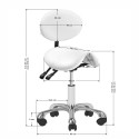 Stool GIOVANNI 1025 white cosmetic