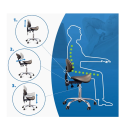 Tabouret GIOVANNI 1025 cosmétique blanc