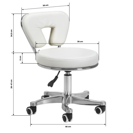 Stool Pedicure Cosmetic 9266 White