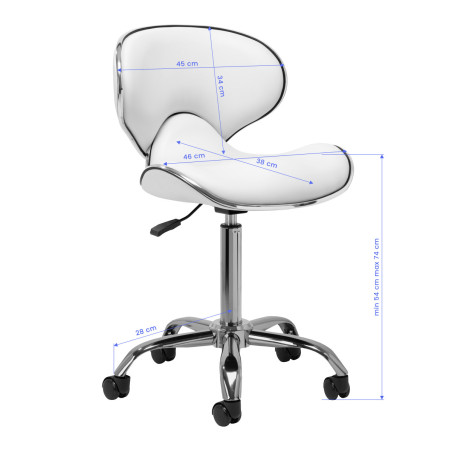 Tabouret GABBIANO esthétique blanc Q-4599