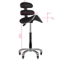 Roll Speed Cosmetic Stool AM-880 High Black