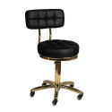 Sgabello cosmetico oro AM-961 nero