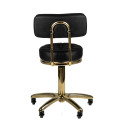 Taburet guld AM-961 sort kosmetik