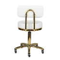 Taburet guld AM-961 hvid kosmetik