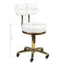 Hocker goldene AM-961 weiße Kosmetik