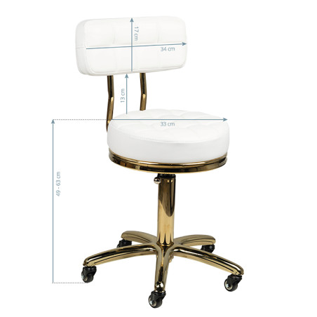Banco dourado AM-961 branco