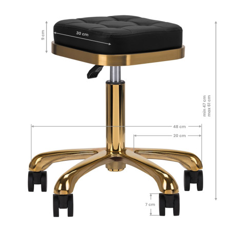 Kruk Cosmetisch M-1645 Zwart Goud