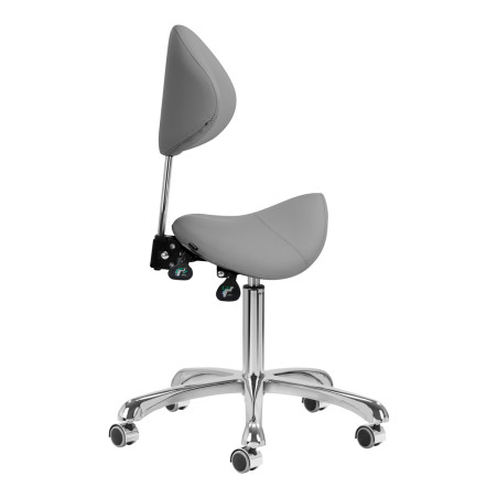 GIOVANNI 1004 Grey Salon Banco com base prateada