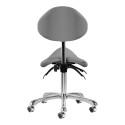 GIOVANNI 1004 Grey Salon Banco com base prateada