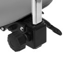 GIOVANNI 1004 Grey Salon Stool with Silver Base