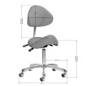 GIOVANNI 1004 Grey Salon Banco com base prateada