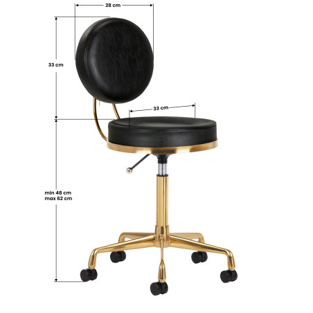 H5 Or Noir Tabouret