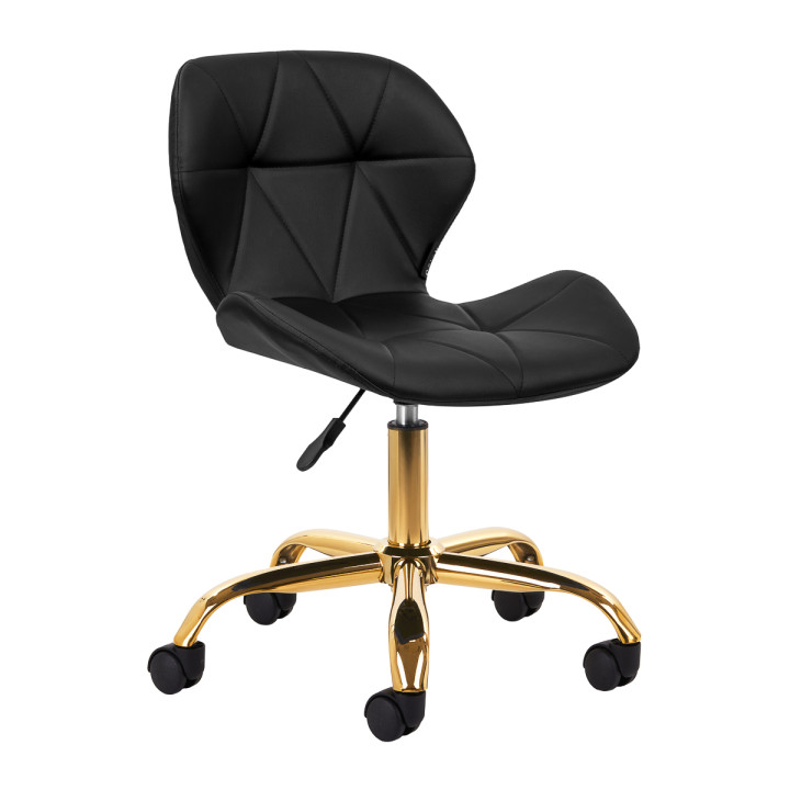 Taburet kosmetisk QS-06G sort guld
