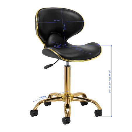 GABBIANO Q-4599G Kosmetik Hocker Schwarz