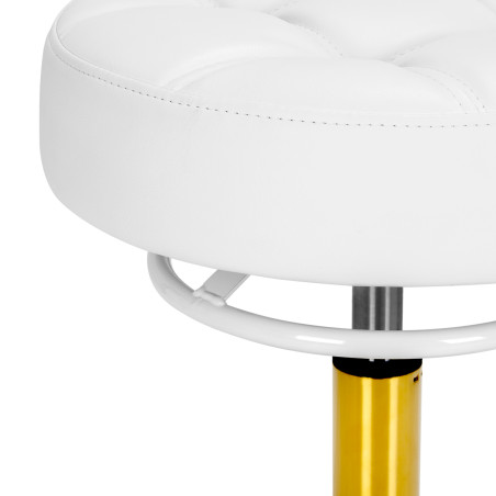 Gabbiano sgabello da parrucchiere D054G oro bianco