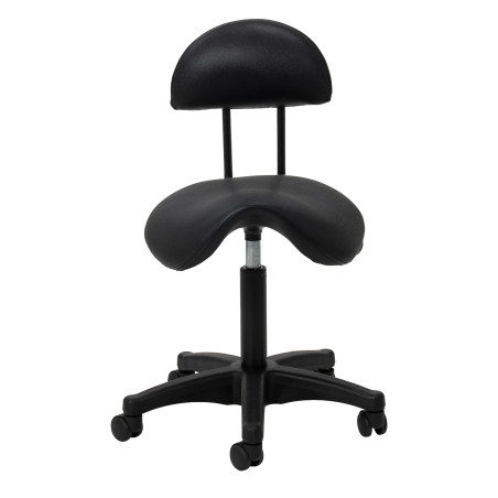 Banco cosmético preto 6001 com base preta