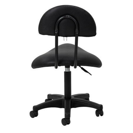 Sgabello cosmetico 6001 nero con base nera