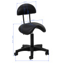 Sgabello cosmetico 6001 nero con base nera