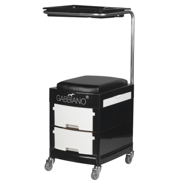 Pedicure Helper – 16 plus Hocker für Pedicure weiß/schwarz
