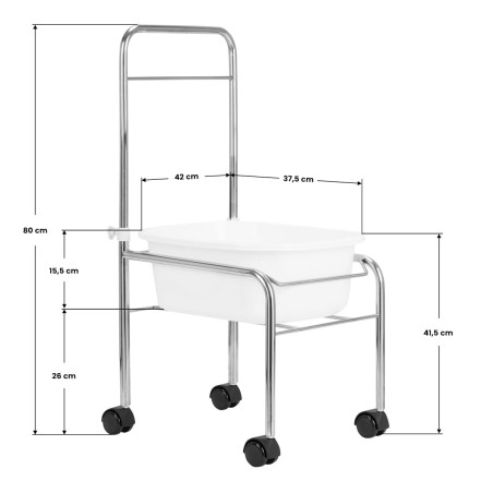 Pedicurepool på kromhjul