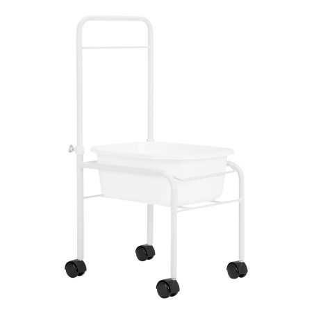 Biały basen do pedicure na kółkach