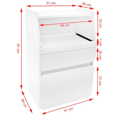 White 970 midi AZZURRO wardrobe +