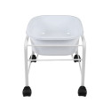 Straight pedicure pool with casters white