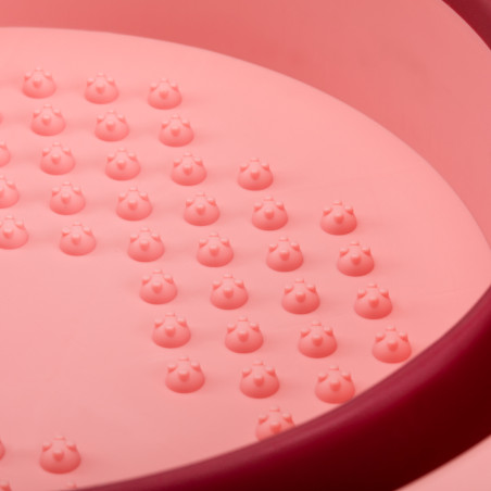 Plateau de pédicure pliable rose