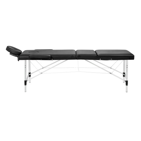 Balance Mesa de Massagem Dobrável em Alumínio 3 Segmentos Pretos