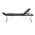Balance Aluminium Foldemassagebord 3 Segmenter Sorte