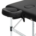 Balance Aluminium Foldemassagebord 3 Segmenter Sorte