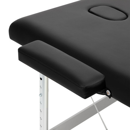 Balance Lettino da massaggio pieghevole in alluminio 3 segmenti nero