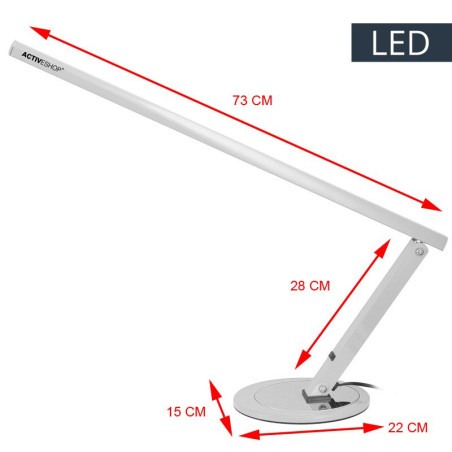 Slim aluminiumskrivbordslampa med LED