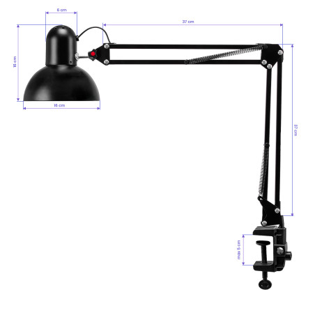 Bordlampe PiX 314 sort