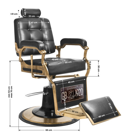 Barberstuhl GABBIANO Boss Schwarz