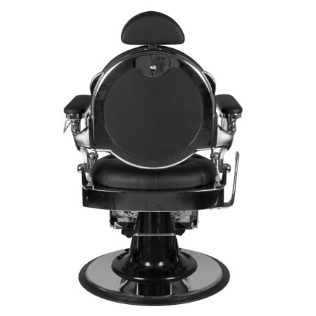 GABBIANO fauteuil de barbier Giulio Silver noir