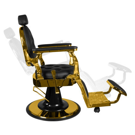 GABBIANO fauteuil de barbier Giulio Gold noir