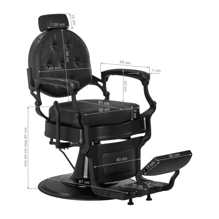 Scaun de frizer GABBIANO President Black