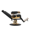 Cadeira de barbeiro GABBIANO Marcus preto e dourado