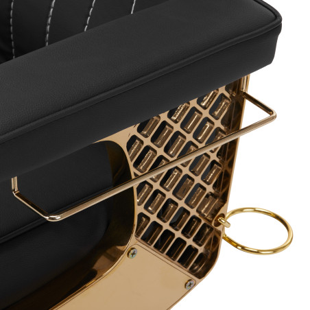 Cadeira de barbeiro GABBIANO Marcus preto e dourado