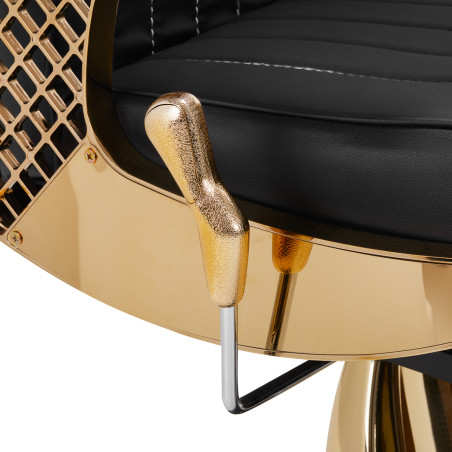 Barberstol GABBIANO Marcus sort/guld