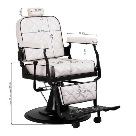 Barberarstol Carlos extra Pearl