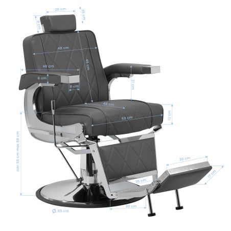 Barber chair HAIR SYSTEM BM88066 gray