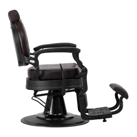 Barbiersstoel GABBIANO President bruin met zwart frame