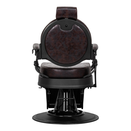 Fauteuil de barbier GABBIANO President marron avec structure noire