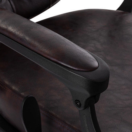 Barbiersstoel GABBIANO President bruin met zwart frame